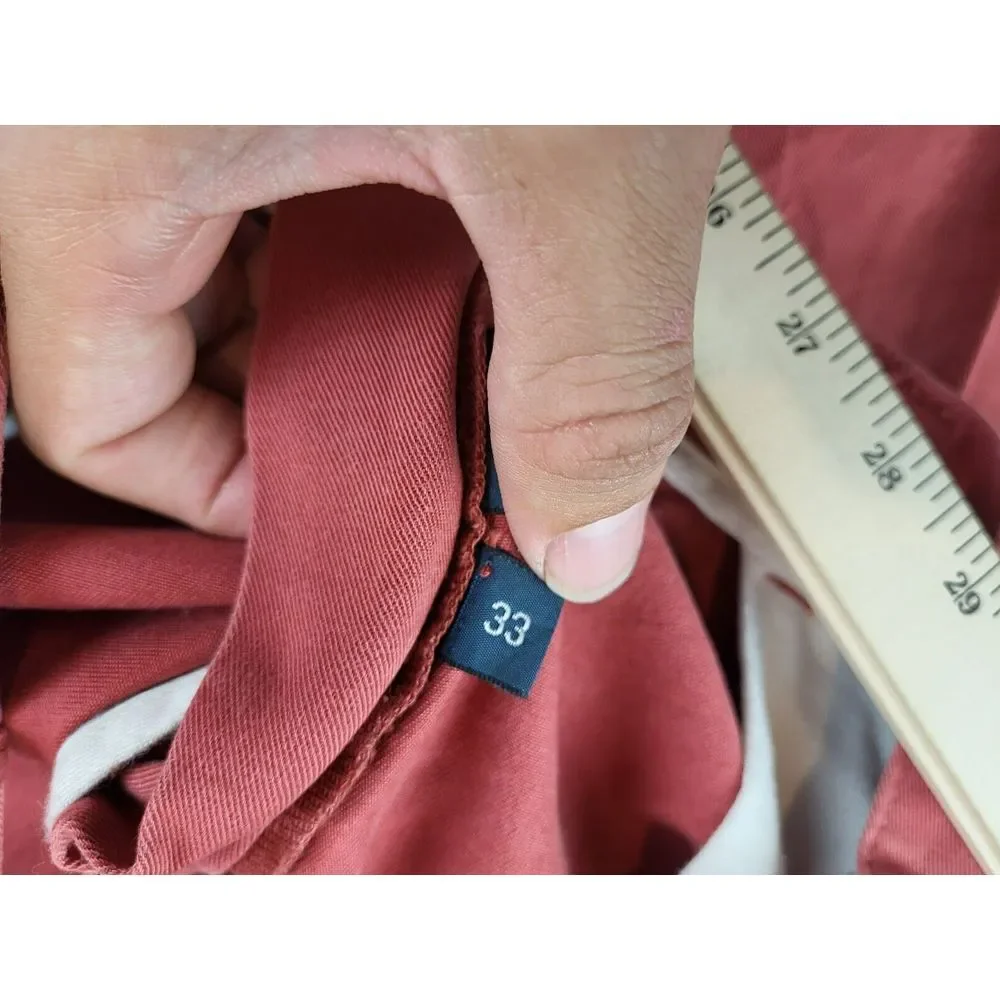 VTG Polo Ralph‎ Lauren Mens Chino Shorts Prospect size 33 Pink/Red Preppy Casual